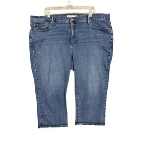 Levis Jeans Womens 24W Blue 311 Shaping Skinny Capri Medium Wash Denim Plus